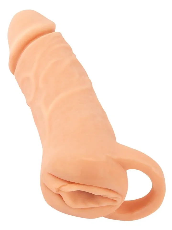 2-in-1 Extension & Masturbator 18,5 cm Penis sleeve