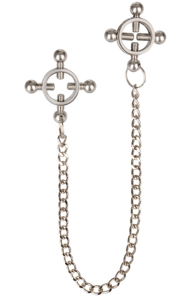 4-Point Nipple Press With Chain Bröstvårtsklämmor