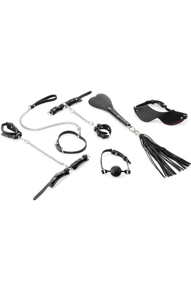 9-pcs Beginner's Bondage Set Black Bondage paket