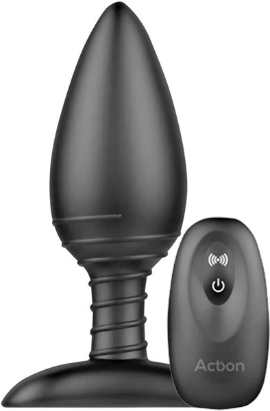 Action Asher Butt Plug Remote Control Värisevä anaalitappi