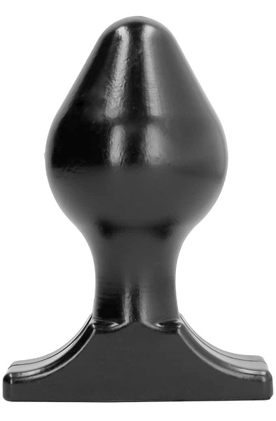 All Black Vinyl Anal Plug 16 cm XL Buttplug