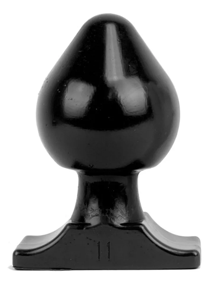All Black Vinyl Anal Plug 19 cm Paksu anaalitappi