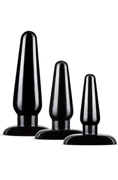 Anal Adventures Basic Plug Kit Black Analpluggar paket
