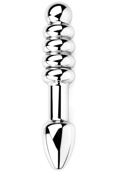 Anal Plug Double Ended With Beads 18cm Analplugg metall