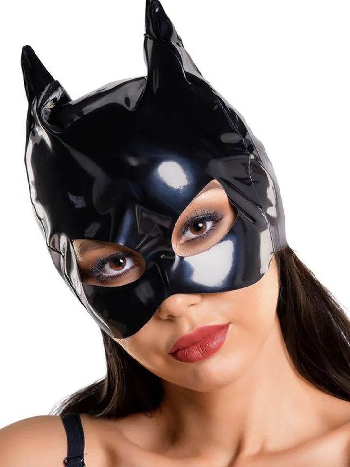 Ann Wetlook Cat Mask Black BDSM-maski