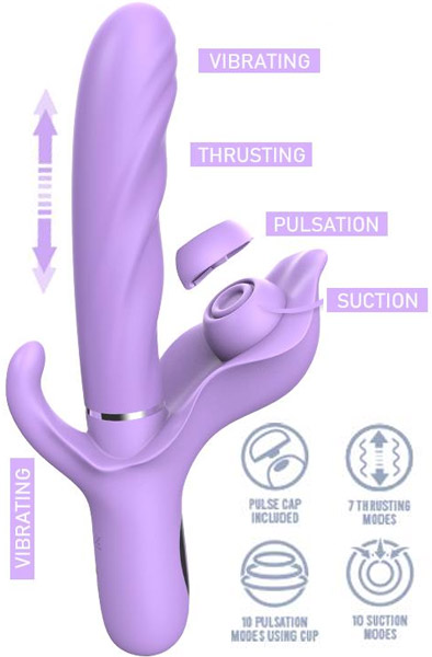Apollo Thrusting Vibrator, Pulse & Suction Functions Vibraattori