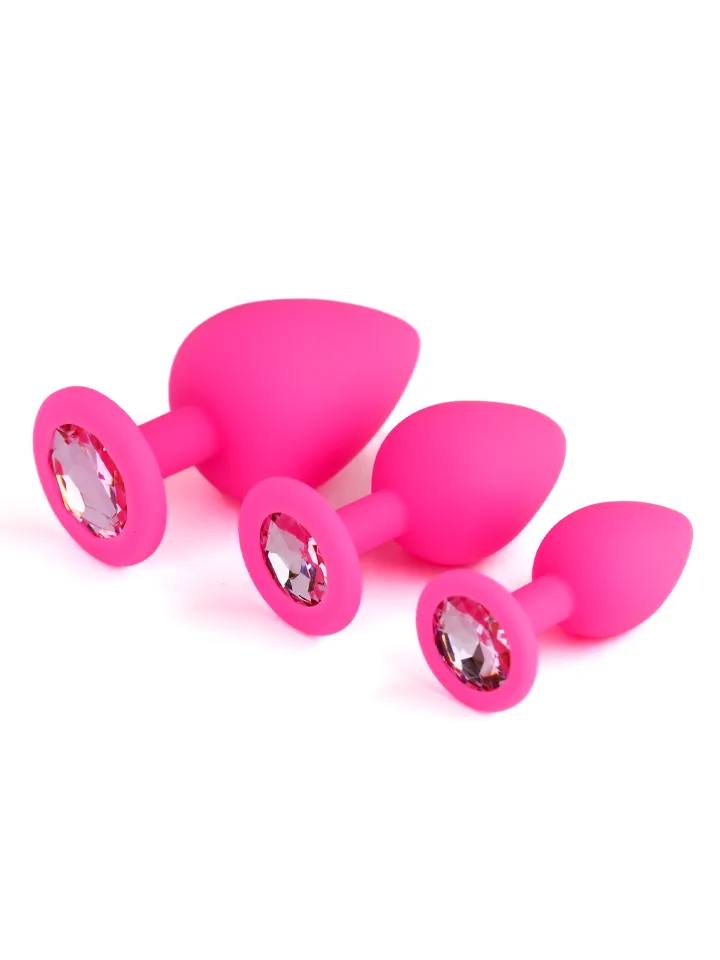 B-Series Silicone Plug Set Pink Analpluggar paket