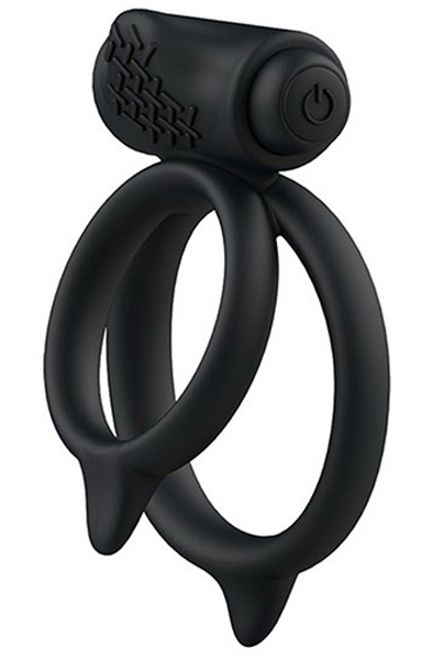 B Swish Bcharmed Basic Plus Black Penisring med vibrator