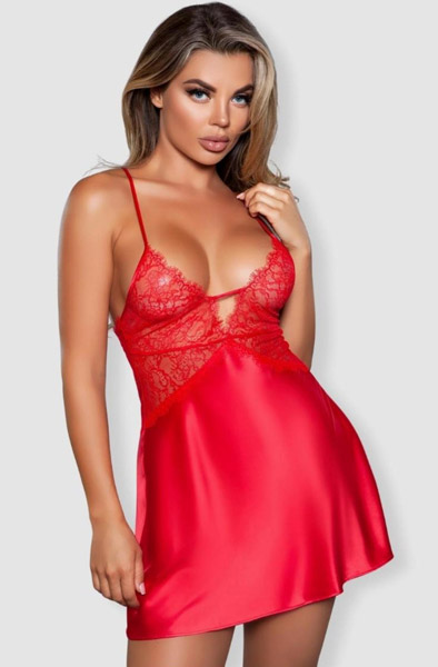 BeWicked Carina Negligee Red L Sexiga underkläder