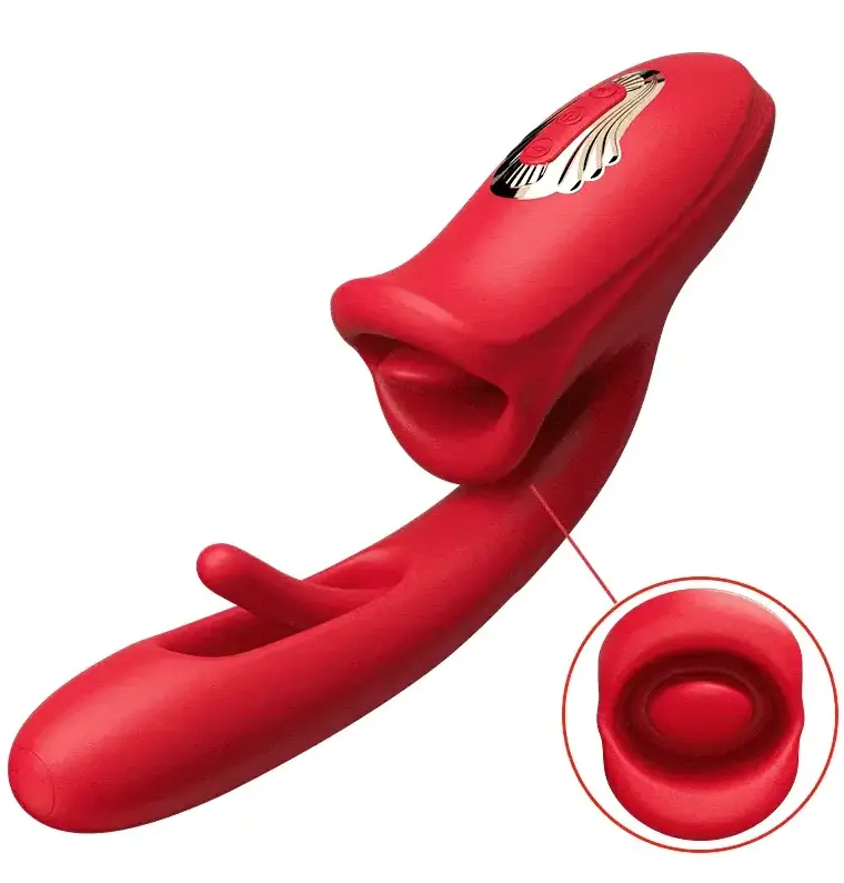 Bite Mouth Vibrator 3.0 Rabbit-vibraattori pyörivällä kielellä