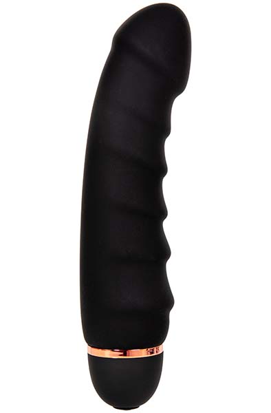Black Amazing Ribbed Vibrator Vibrator