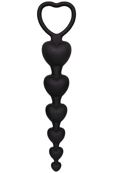 Black Silicone Anal Beads 19 cm Anaali helmet