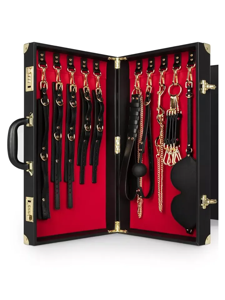 Bondage Suitcase 13-pcs PU Leather Bondage paket