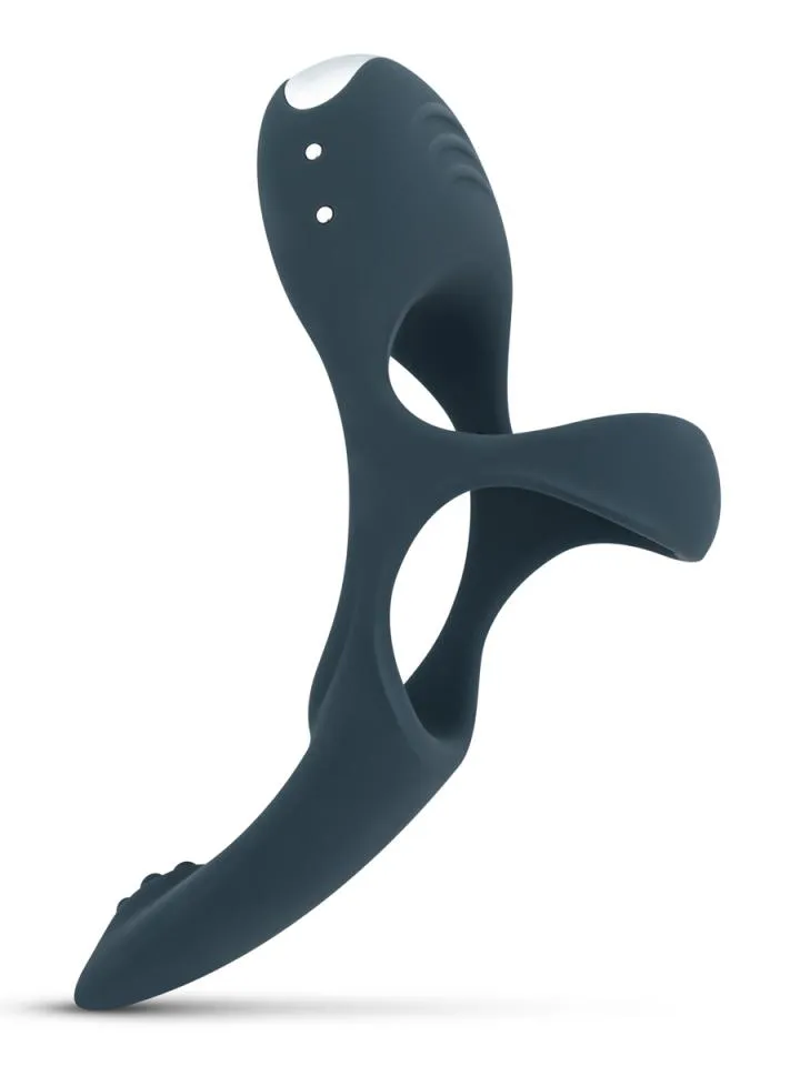 Boners Triple Vibrating Cockring Blue Penisrengas vibraattorilla