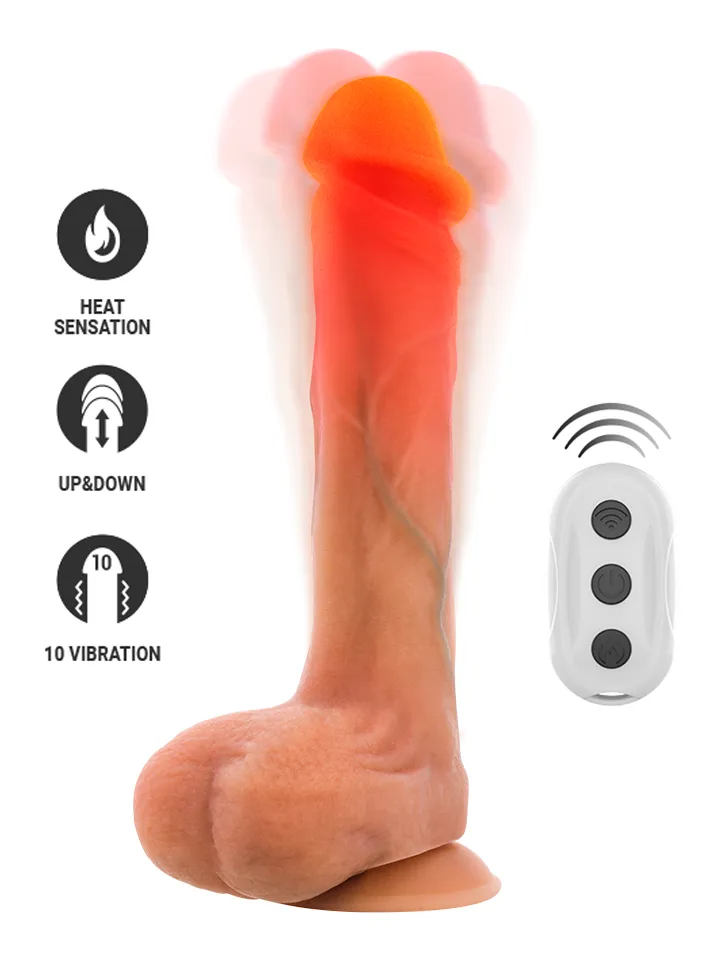 Bradley Vibrating Dildo With Heat Effect 21 cm Värisevä dildo