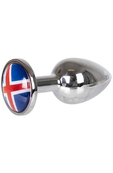 Buttplug With Iceland Flag Small Anaalitappi metallia