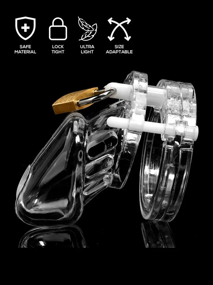 Chastity Cage Short Clear Kyskhetsbur