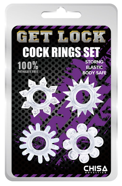 Chisa Novelties Cock Ring Set Clear Penisrengas paketti
