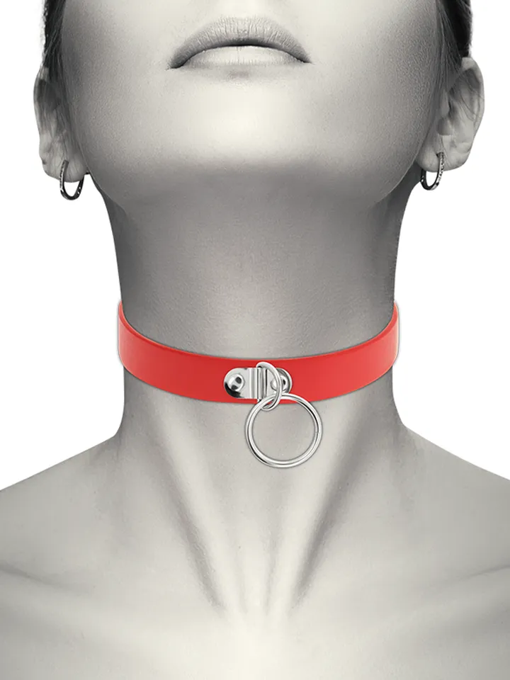 Coquette Hand Crafted Choker Fetish Red BDSM-kaulapanta