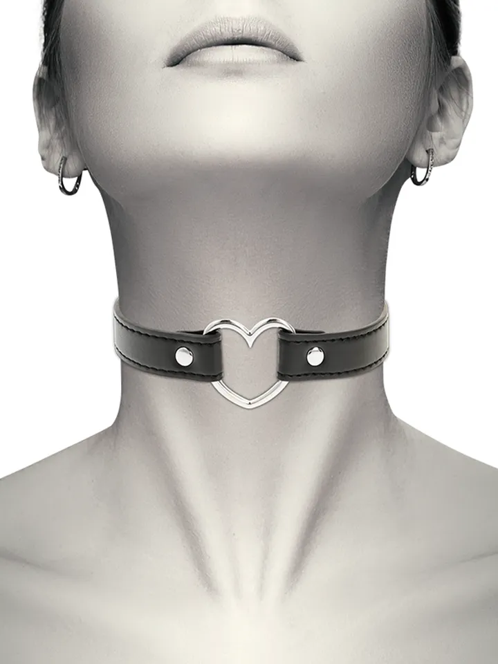 Coquette Hand Crafted Choker Heart BDSM-kaulapanta