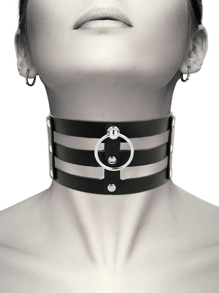 Coquette Hand Crafted Choker Vegan Leather Fetish BDSM-kaulapanta