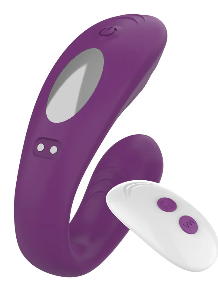 Couples Vibrator With Remote Purple Parvibrator