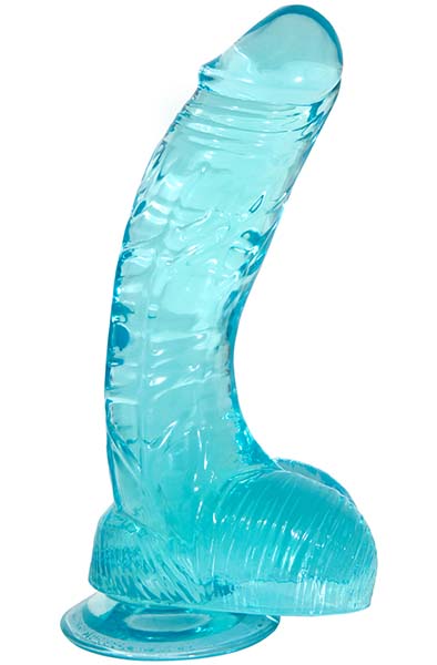 Crystal Pleasures Aqua Blue 20 cm Dildo