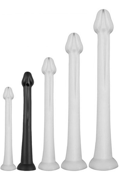Darksil Whale Dildo Medium Black 40 cm Extra lång analdildo