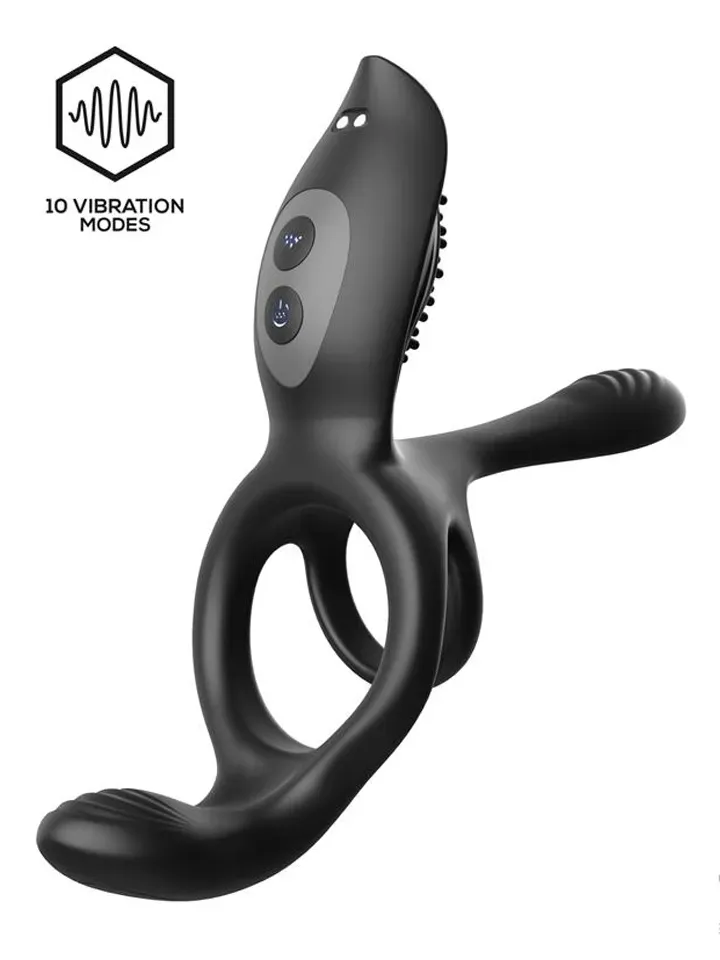 Daxer Girth Gainer Vibrating Double Cockring Penisrengas vibraattorilla