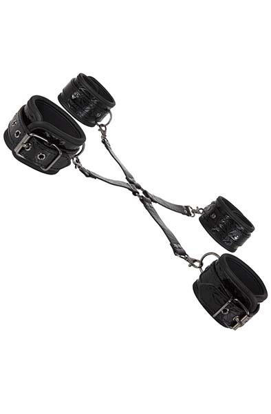 Diabolique Black Hog-Tie With Cuffs Hogtie