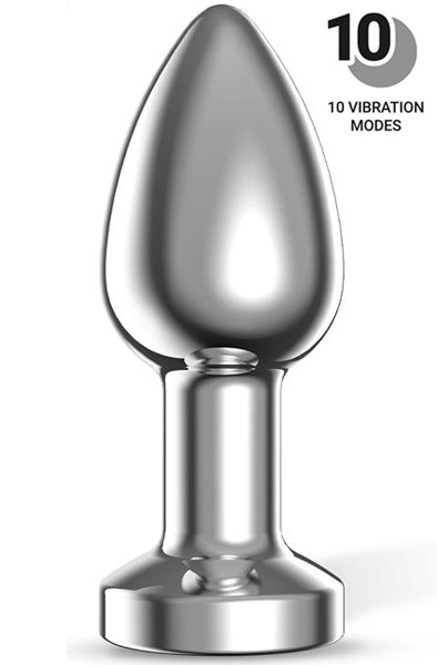 Dimpor Vibrating Chrome Anal Plug Analplugg med vibrator