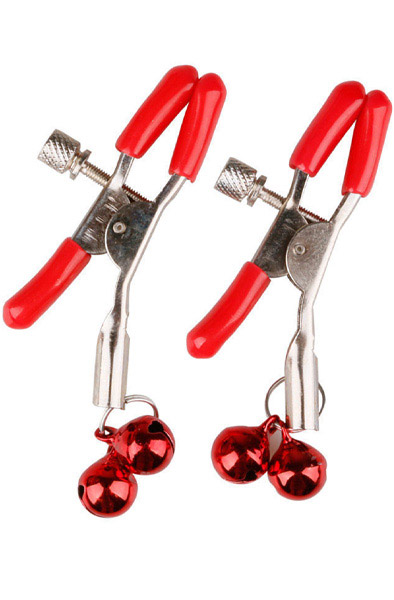 Double Bell Nipple Clamp Red Nänni puristimet