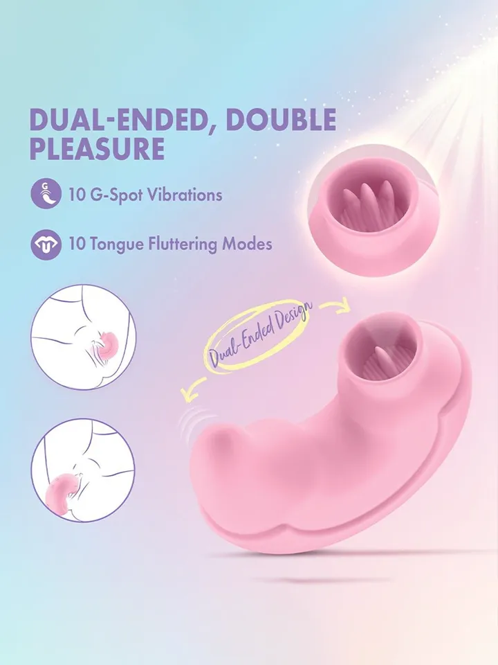 Double Pleasure Tongue & Vibration Vibrator