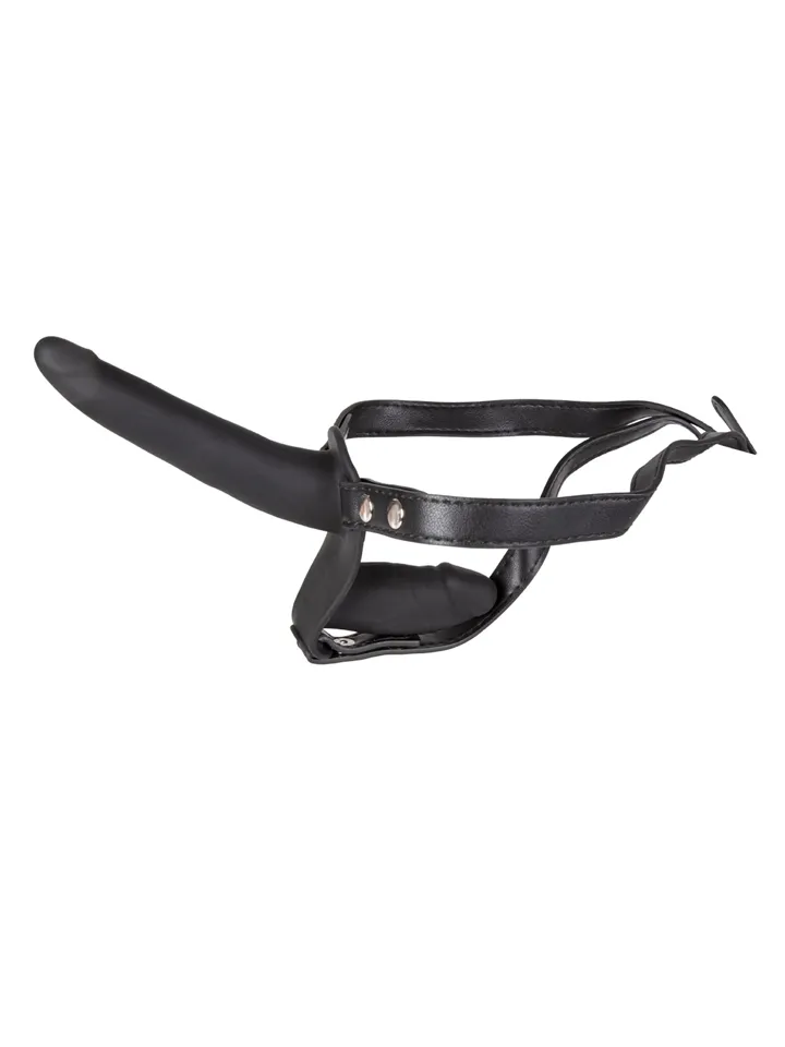 Double Silicone Dildos Strap-On Black Tupla dildo strap-on