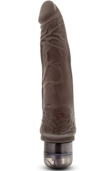 Dr. Skin Cock Vibe 7 Chocolate 21,5 cm Värisevä dildo