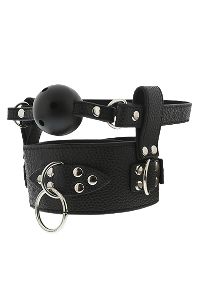 Dream Toys Blaze Breathable Ball Gag With Collar Gagball