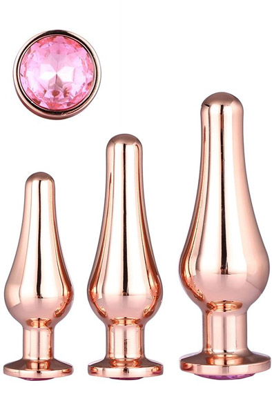 Dream Toys Gleaming Love Pleasure Set Rose Gold Analpluggar paket