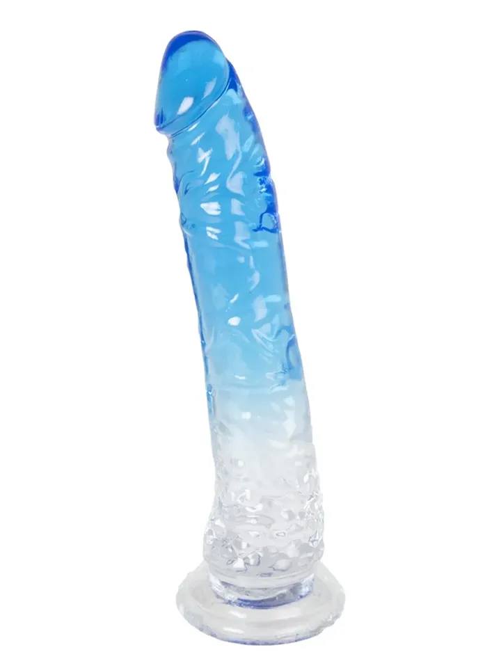 Dual Color Dildo Blue & Clear 20 cm Dildo