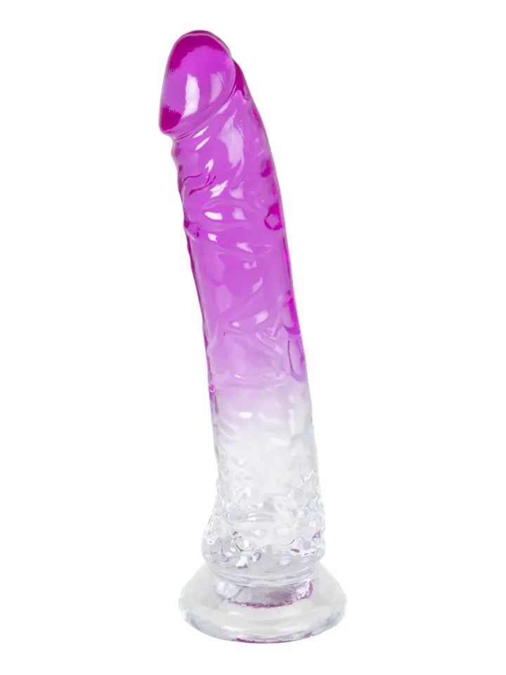 Dual Color Dildo Purple & Clear 20 cm Dildo imukupilla