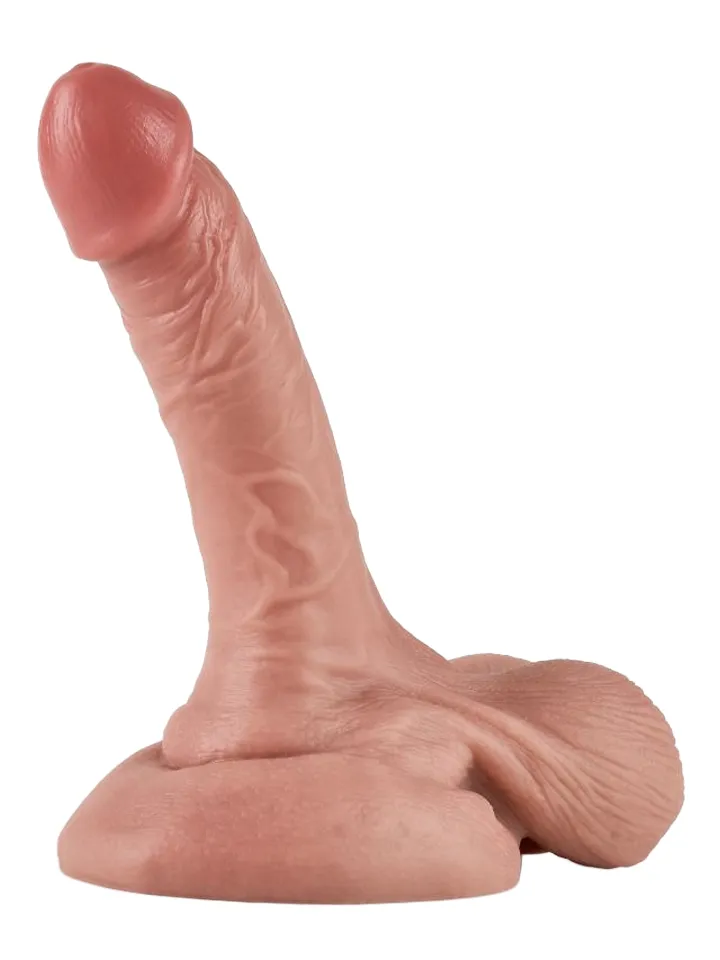 Dual Density Dildo With Balls 15,5 cm Realistisk dildo