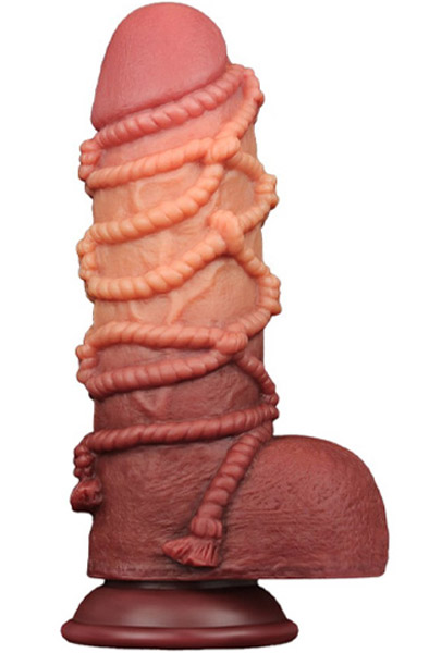 Dual Layered Silicone Cock With Rope 24,5 cm XL dildo