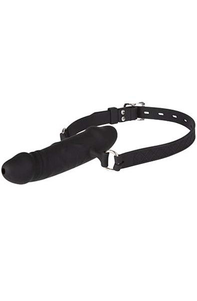 Dual Penis Silicone Gag Adjustable & Breathable Suukapula dildolla