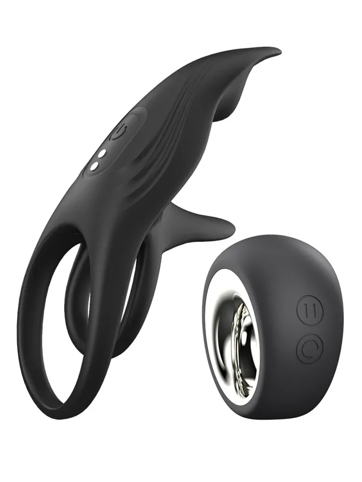 Duet Pulse C-ring With Remote Penisring med vibrator