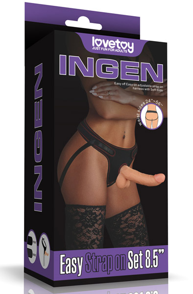 Easy Strap On Set 21,5 cm Strap-on med sele