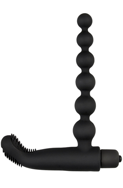 Easytoys Beaded Buddy Vibrator Black Analstimulering