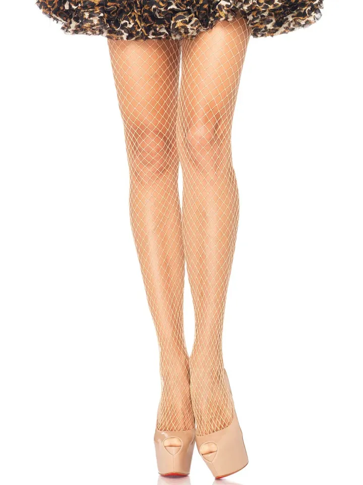 Elastane Industrial Fishnet Pantyhose Nude O/S Sukkahousut