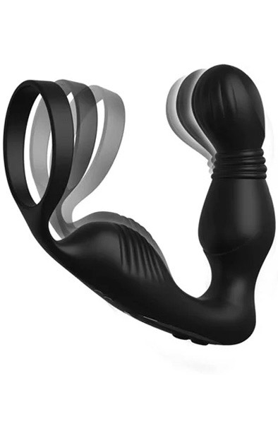 Elite Ass-Gasm Pro P-Spot Milker Eturauhasvibraattori penisrenkaalla
