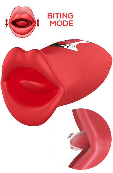 Ember Licking & Vibrating Mouth Shape Massager Klitorisstimulator