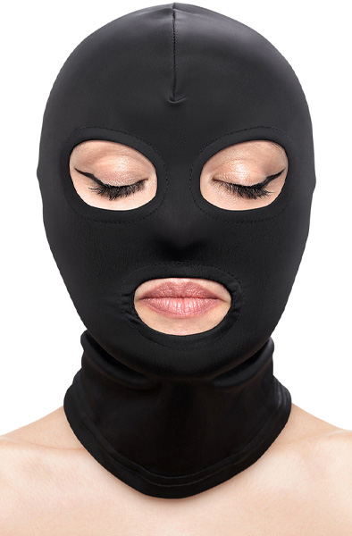 Fetish & Fashion Eyes & Mouth Hood Black BDSM mask