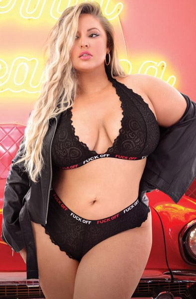 Fuck Off Bra With Matching Panties Queen Size Sexiga underkläder